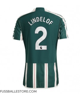 Günstige Manchester United Victor Lindelof #2 Auswärtstrikot 2023-24 Kurzarm